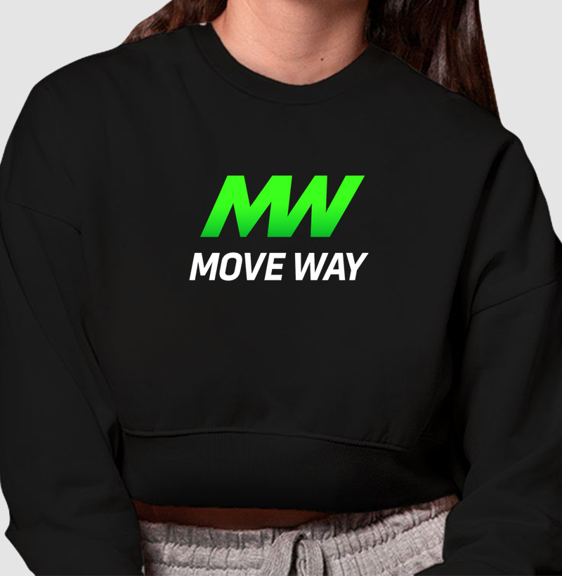Cropped Moletom MW Move Way! Coleção Motivação Treino. Masculina e Feminina. Algodão Premium.