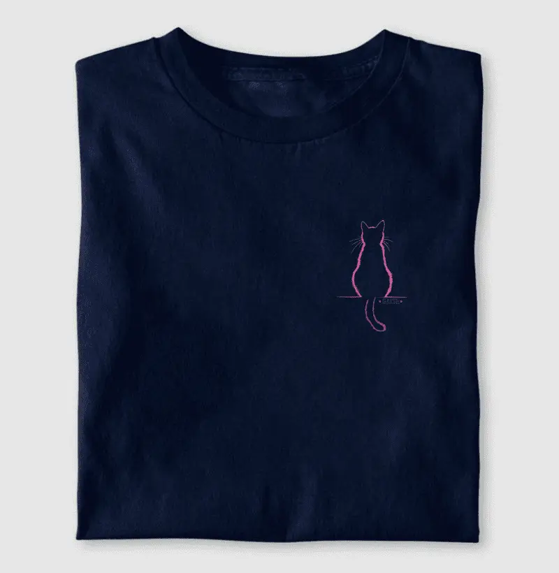 Gatinha Muro minimalista - Camiseta