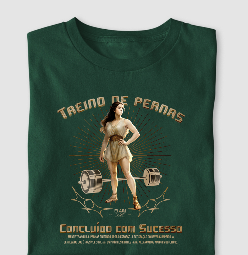 Treino de pernas concluído com sucesso