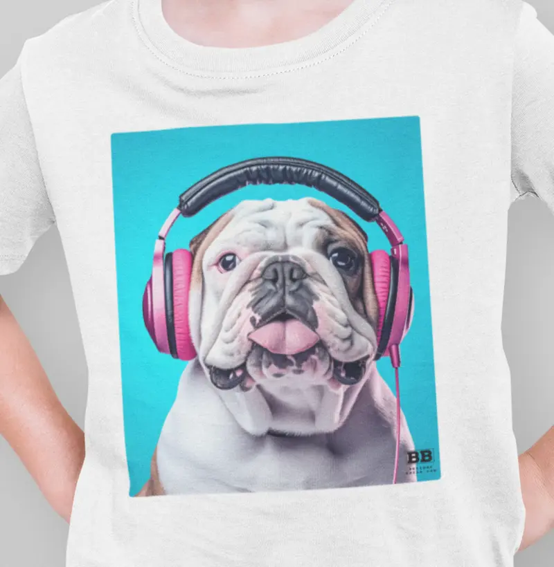 Camiseta Infantil Bulldog Ingles "DJ Patada Sonora II"