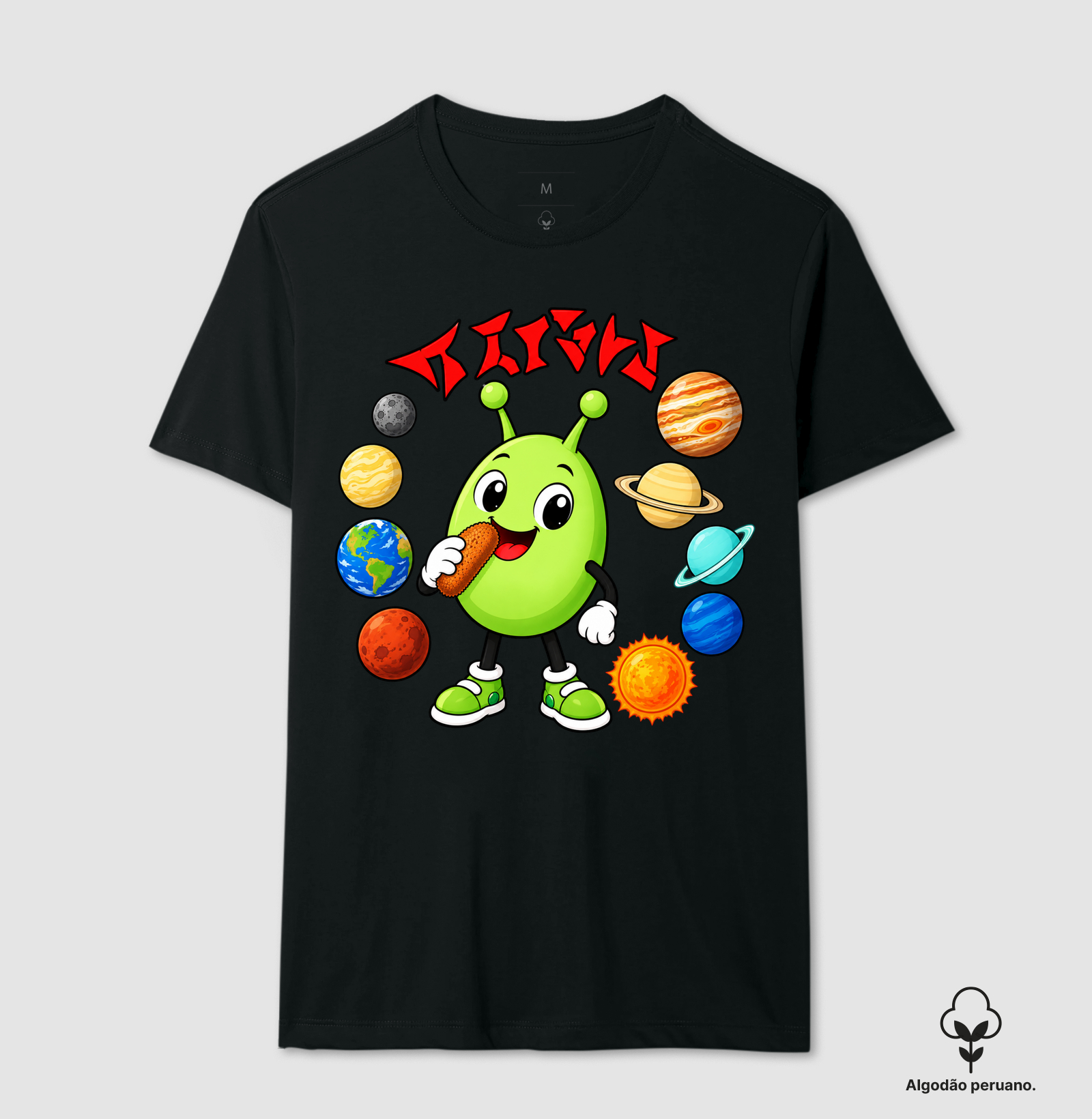 Egg Kroket - Extra Terrestre - Camiseta Algodão Peruano