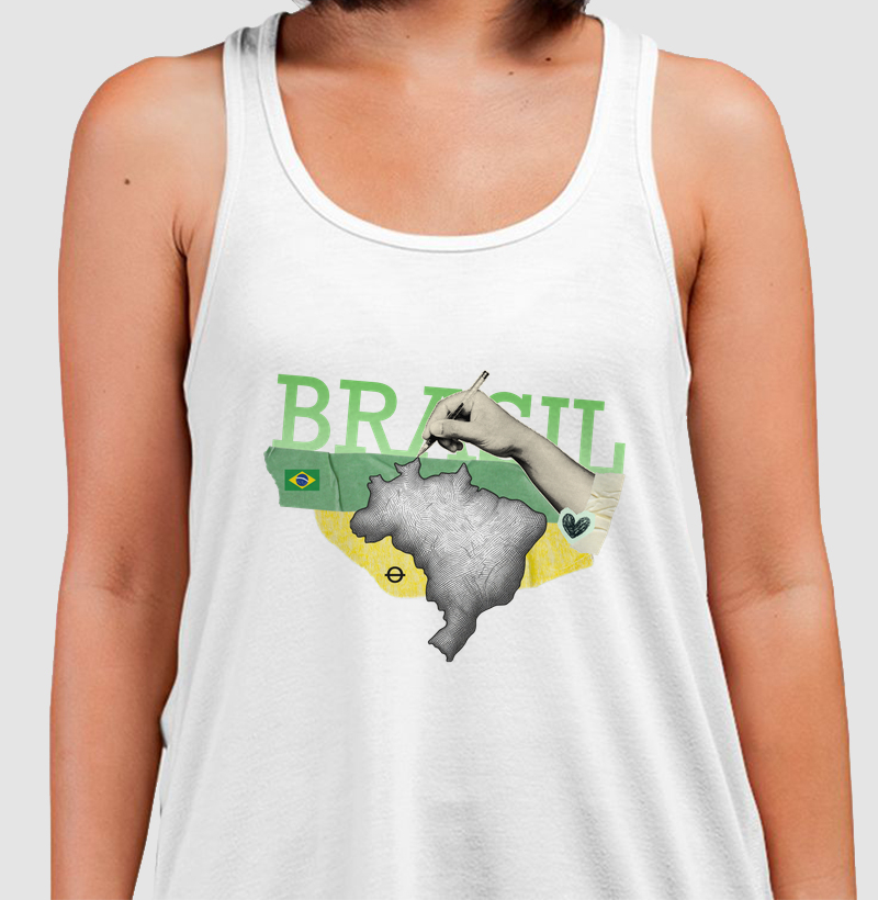 camiseta brasil colagem autoral joga bonita