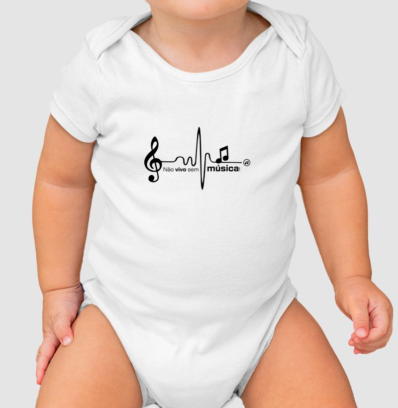 Não vivo sem música! - Body Infantil