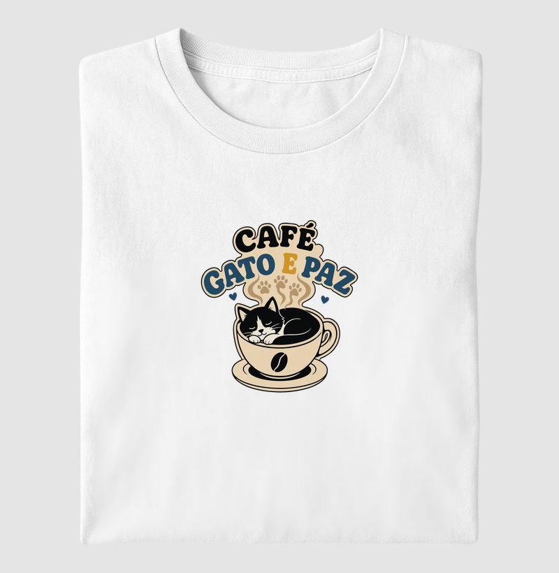 café, gato e paz