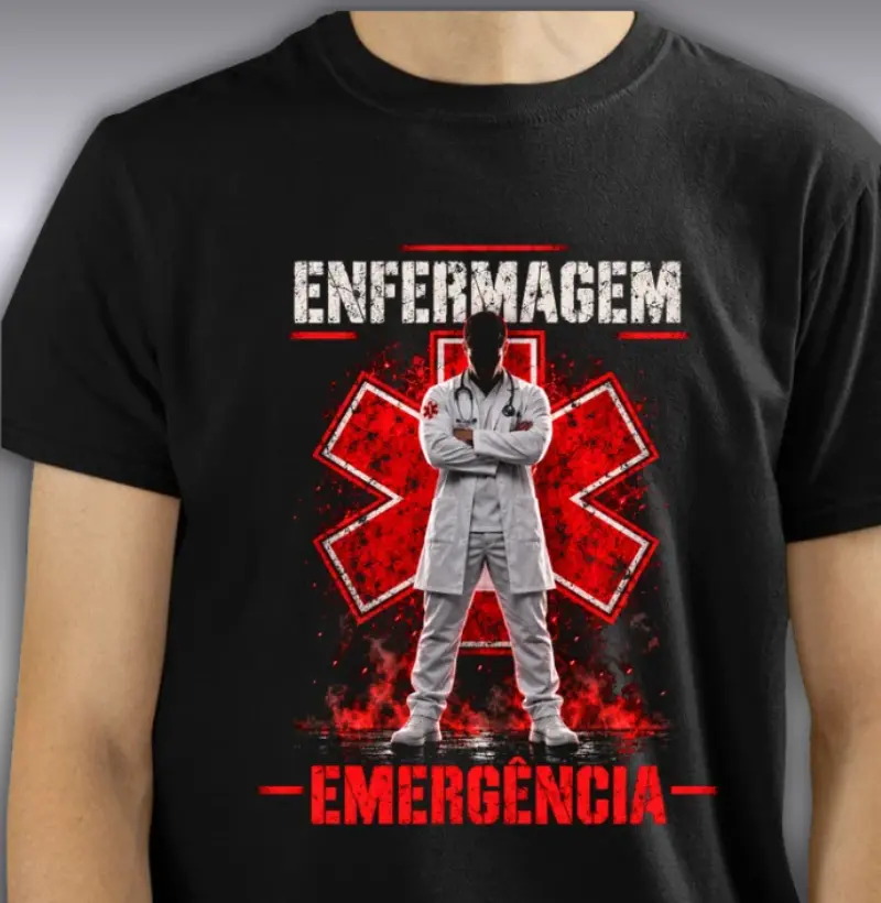 Enfermagem em Emergência - Homem Claro - Camiseta
