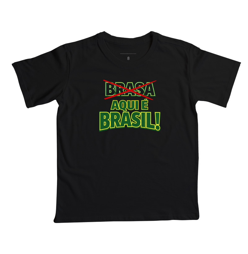 Camiseta AQUI É BRASIL (copa 2026)