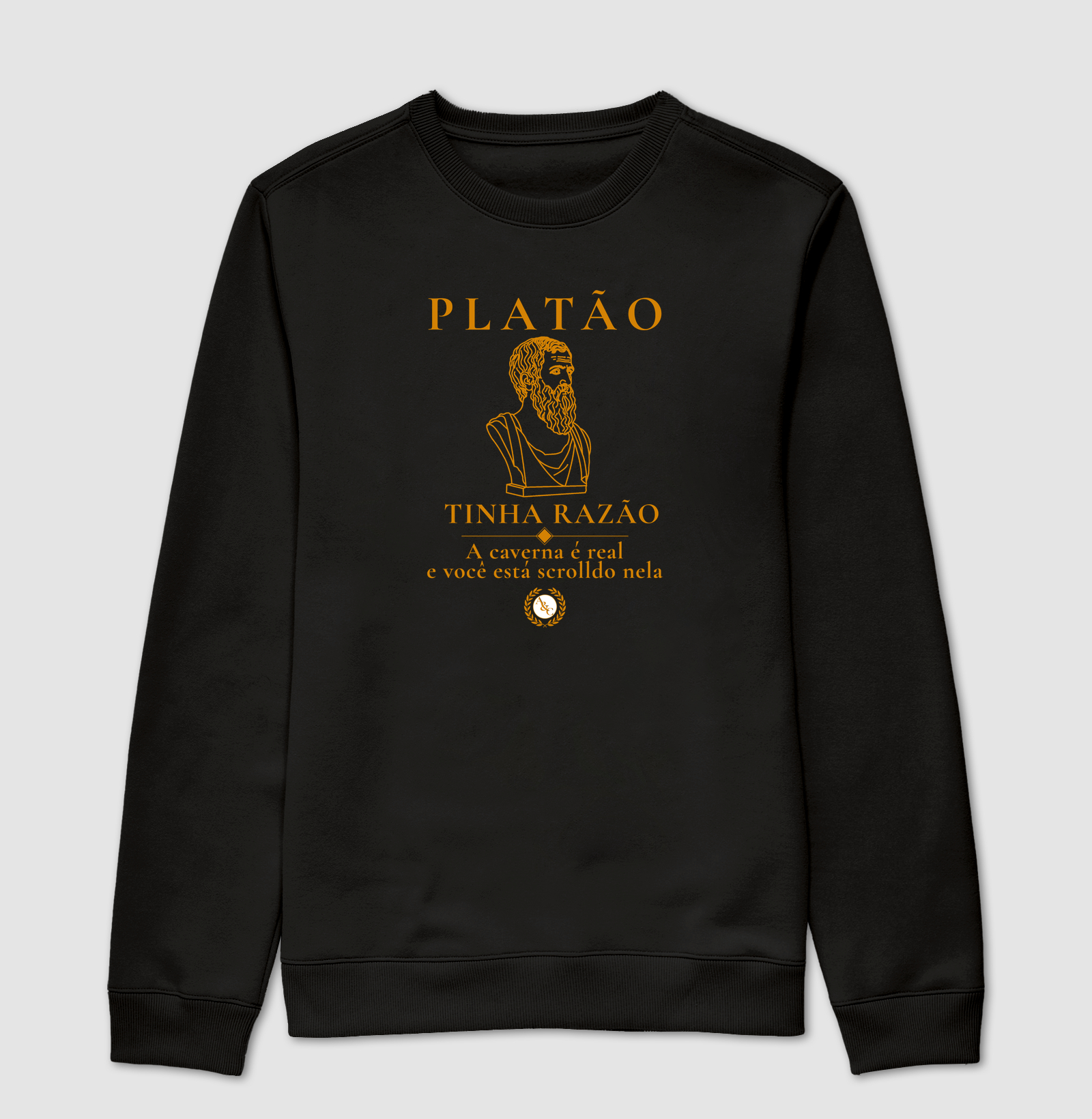 Camiseta Filosófica Platão: O Mito do Scroll