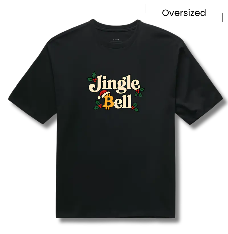 Jingle Bell Bitcoin - Camiseta Oversized
