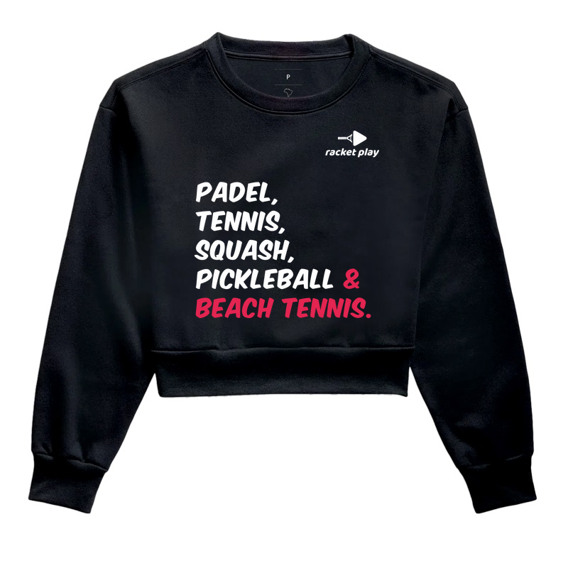 Cropped Moletom Beach Tennis - Esportes de Raquetes