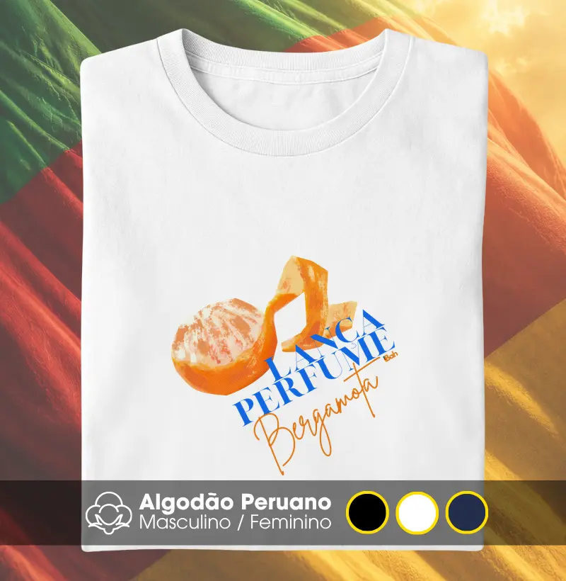 Lança Perfume: Bergamota - Camiseta Algodão Peruano