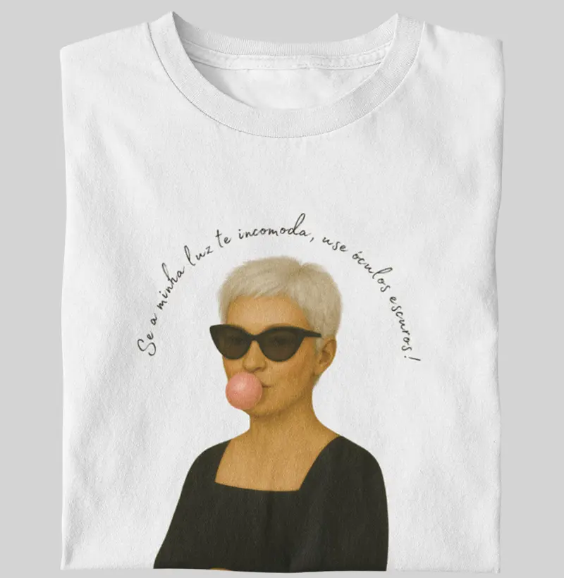 Se a minha luz te incomoda, use óculos escuros! (Prateada curto)