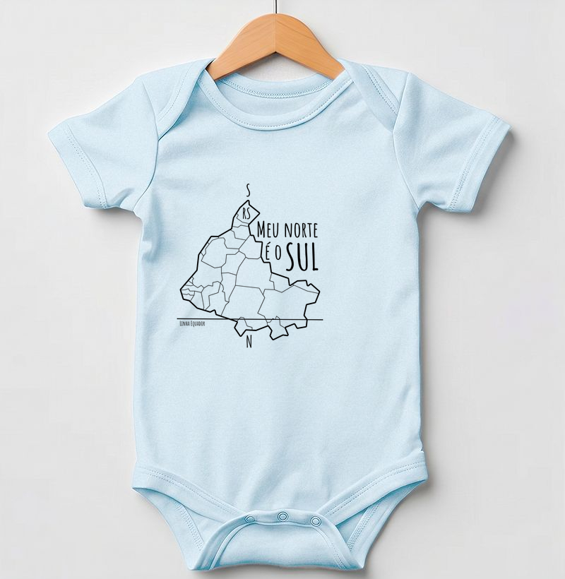 Body Infantil Meu Norte é o Sul