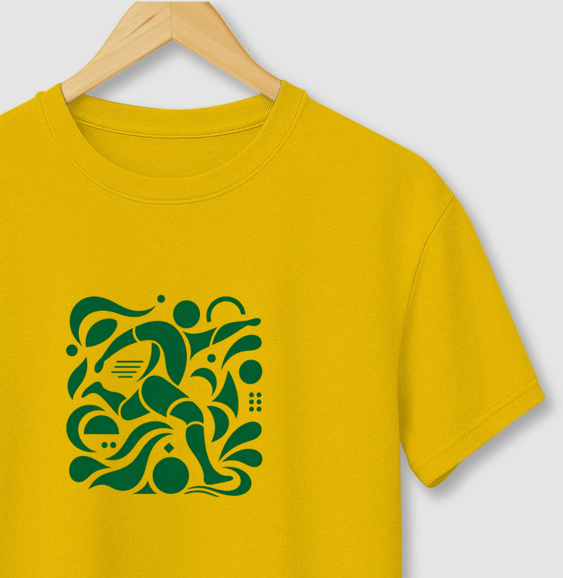 Camiseta Brasil Mosaico Algodão Premium