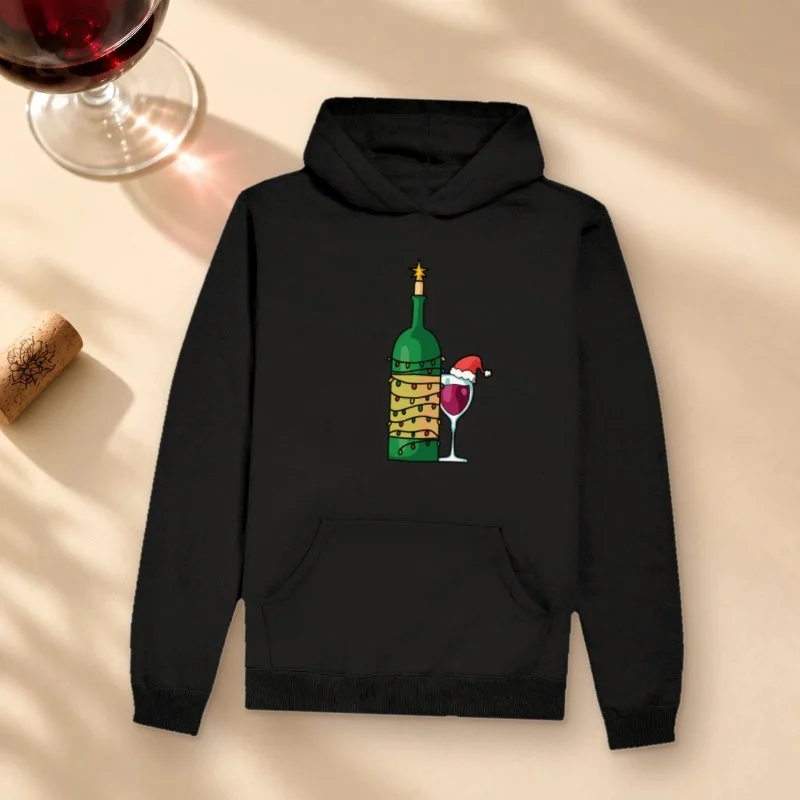 Camiseta Natal com Vinho - Hoodie Moletom