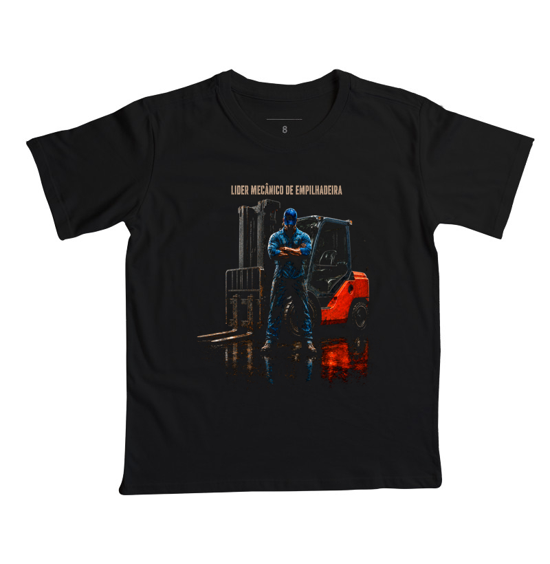 Líder Mecânico de Empilhadeira - Camiseta Infantil
