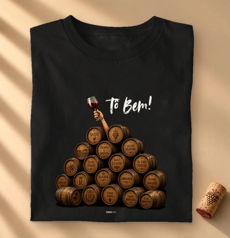 Camiseta Vinho - Tô Bem! - Barricas