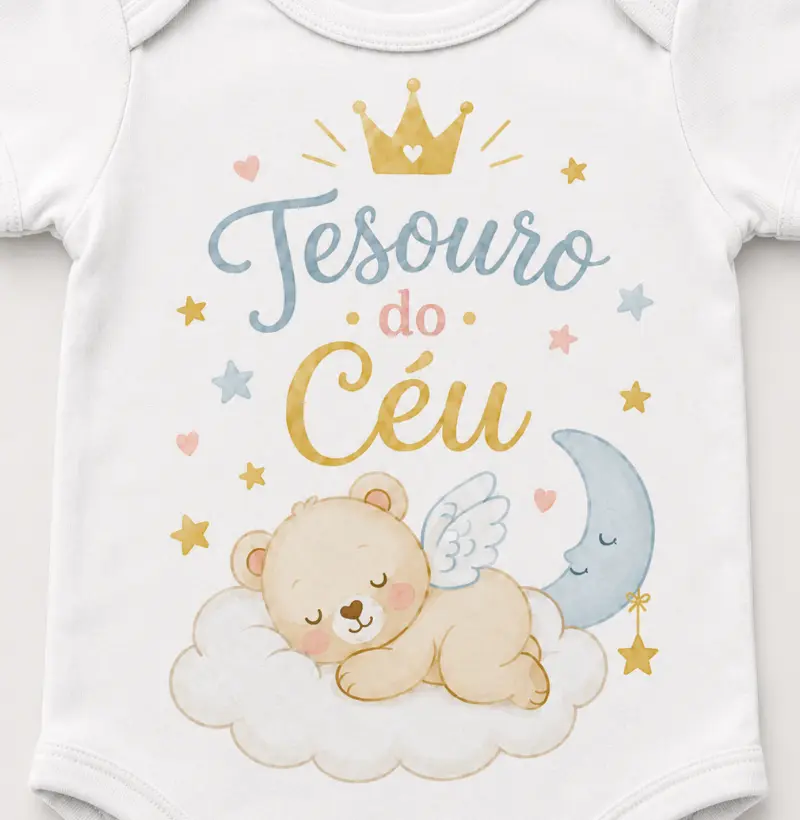 Body Bebê Cristão Tesouro do Céu