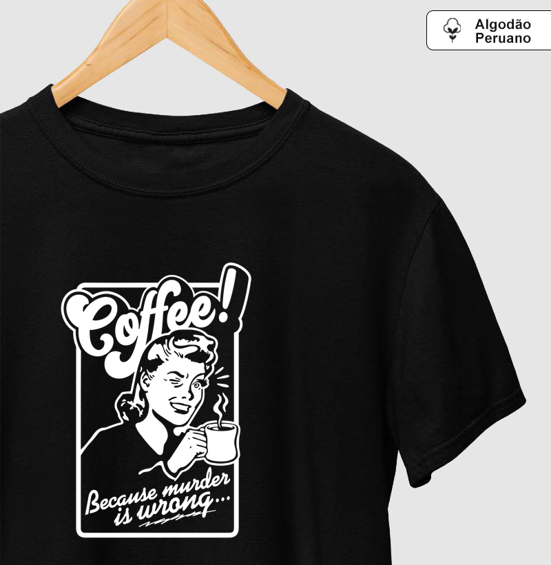 Camiseta Algodão Peruano Coffee Mulher - Camiseta Algodão Peruano