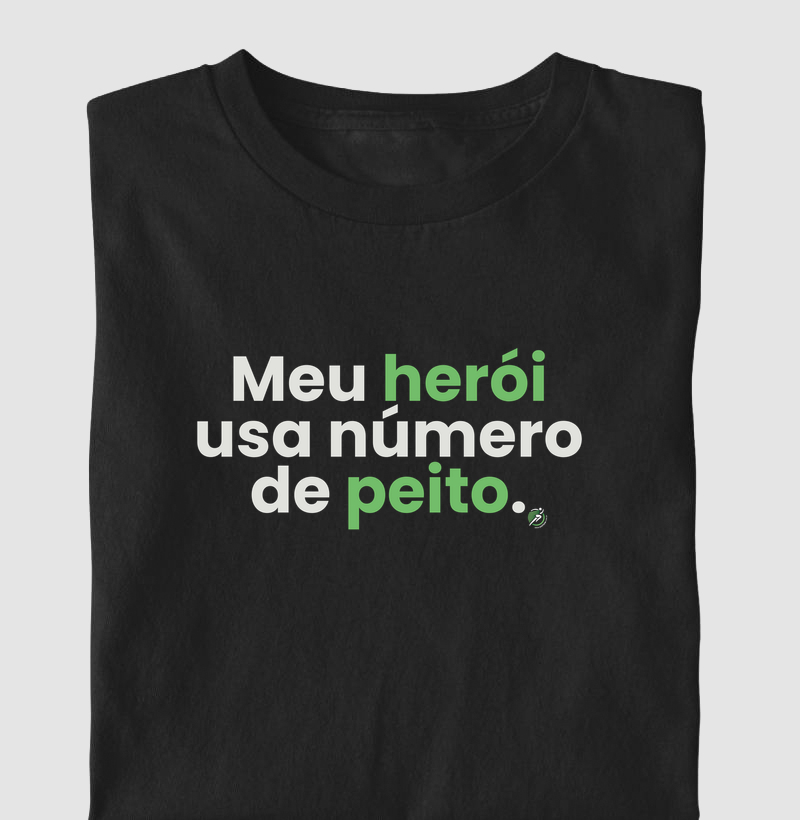Camiseta Corrida - Meu Herói Usa Número de Peito