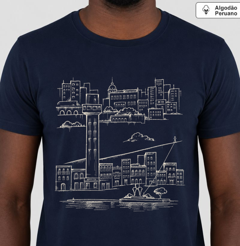 Cidade Alta, Cidade Baixa - Camiseta Algodão Peruano