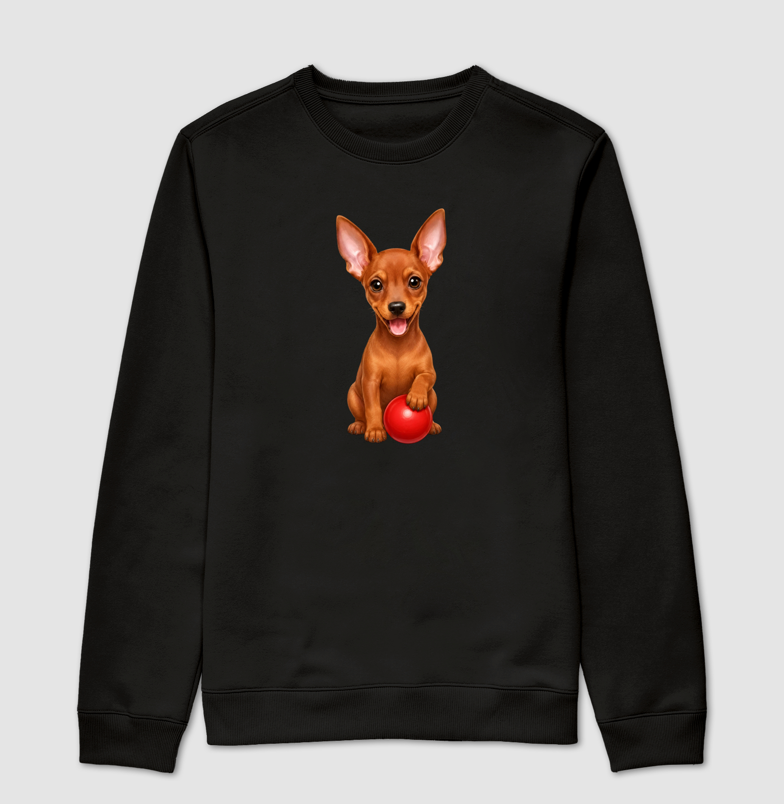 Pinscher Marrom - Desenho Animado - Suéter Moletom