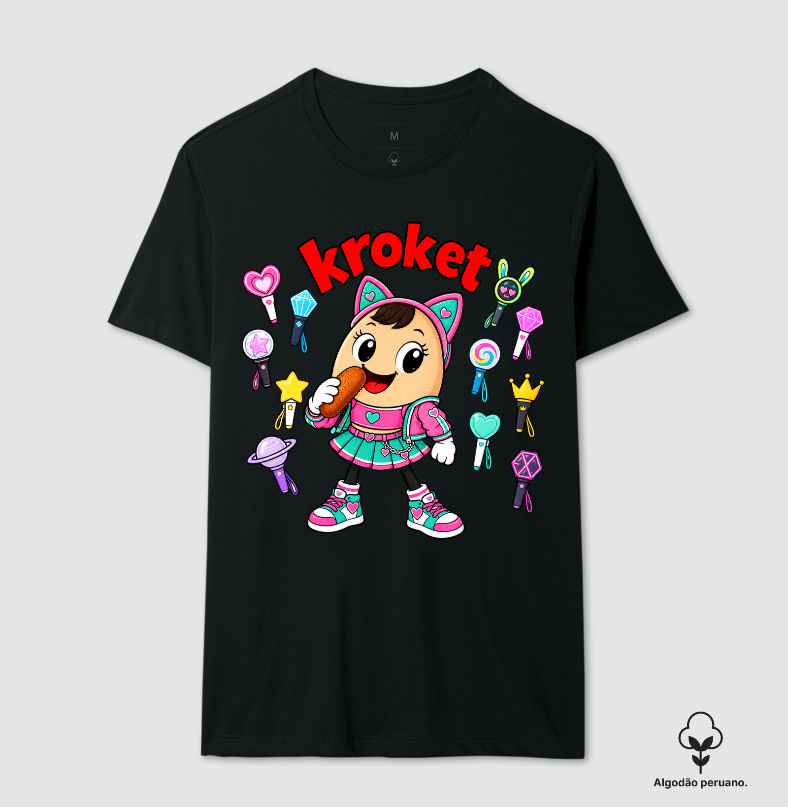 K-pop  - Camiseta Algodão Peruano
