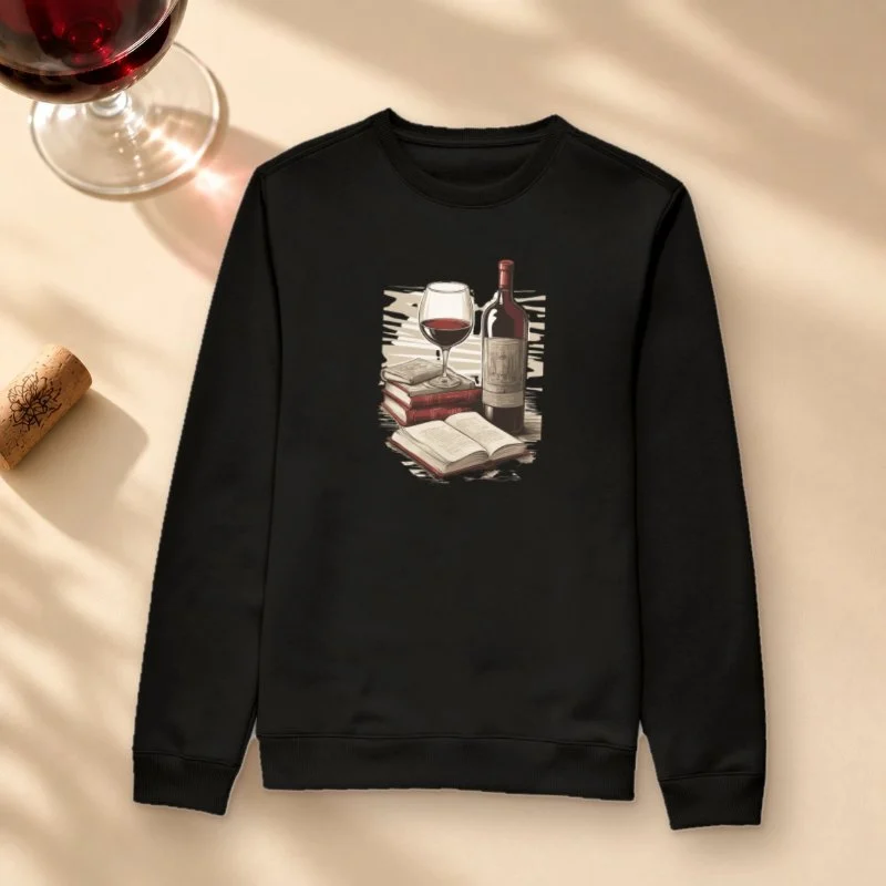Entre Vinhos e Livros - Suéter Moletom