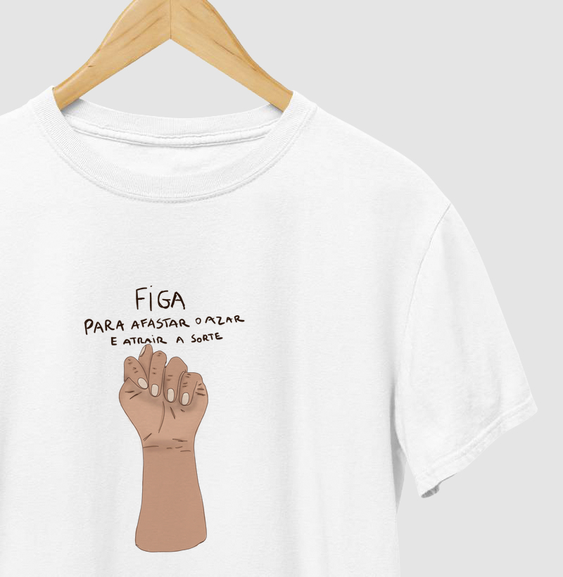 Figa - Para Afastar o Mal e Atrair a Sorte - Camisa de Umbanda