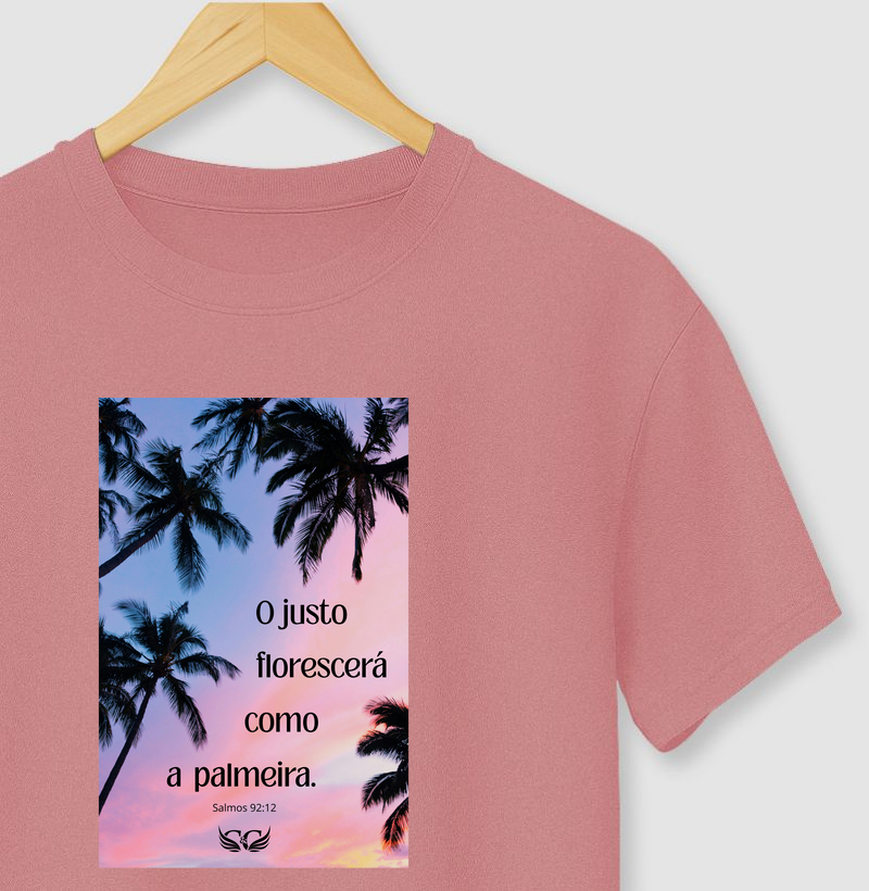 Camiseta Personalizada O Justo Florescerá como a Palmeira. Salmo 92.12