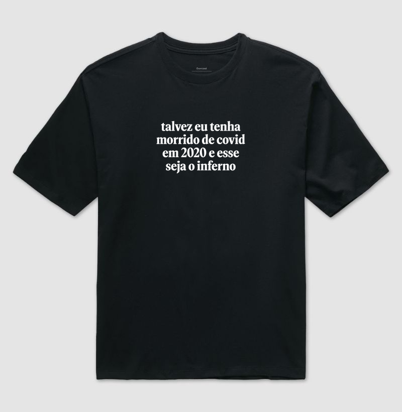 covid - Camiseta Oversized