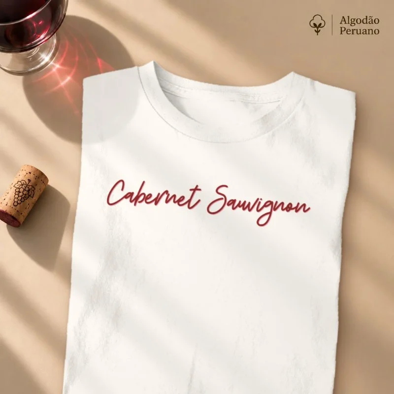 Camiseta Cabernet Sauvignon - Camiseta Algodão Peruano