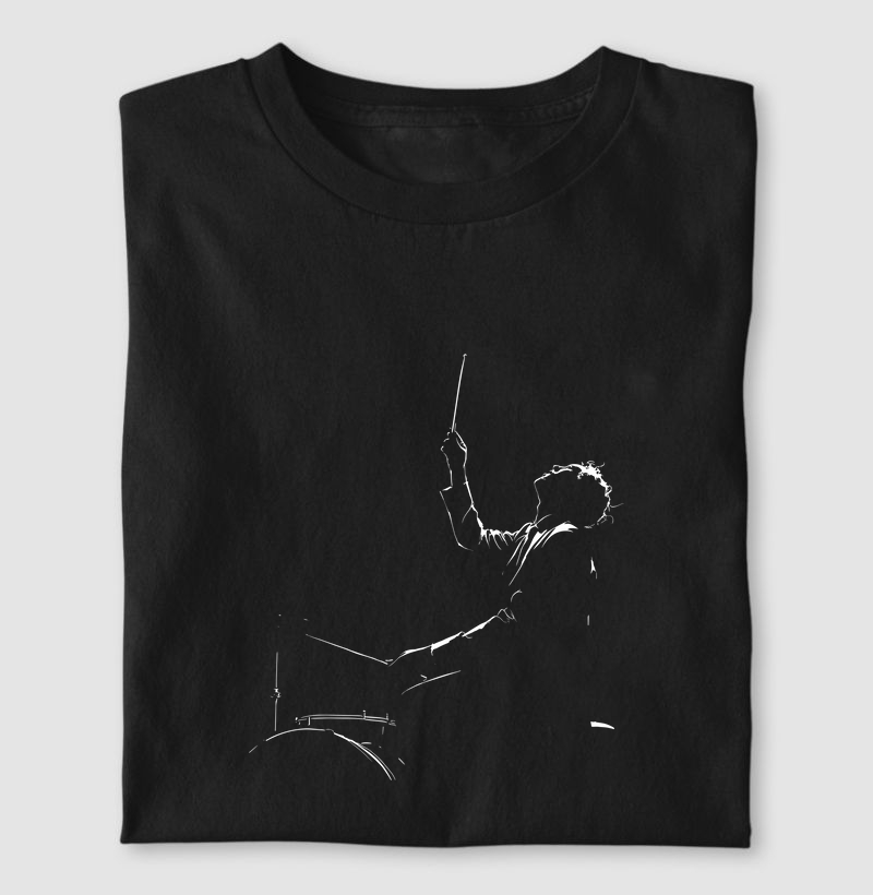 Drummer Hands High Silhouette