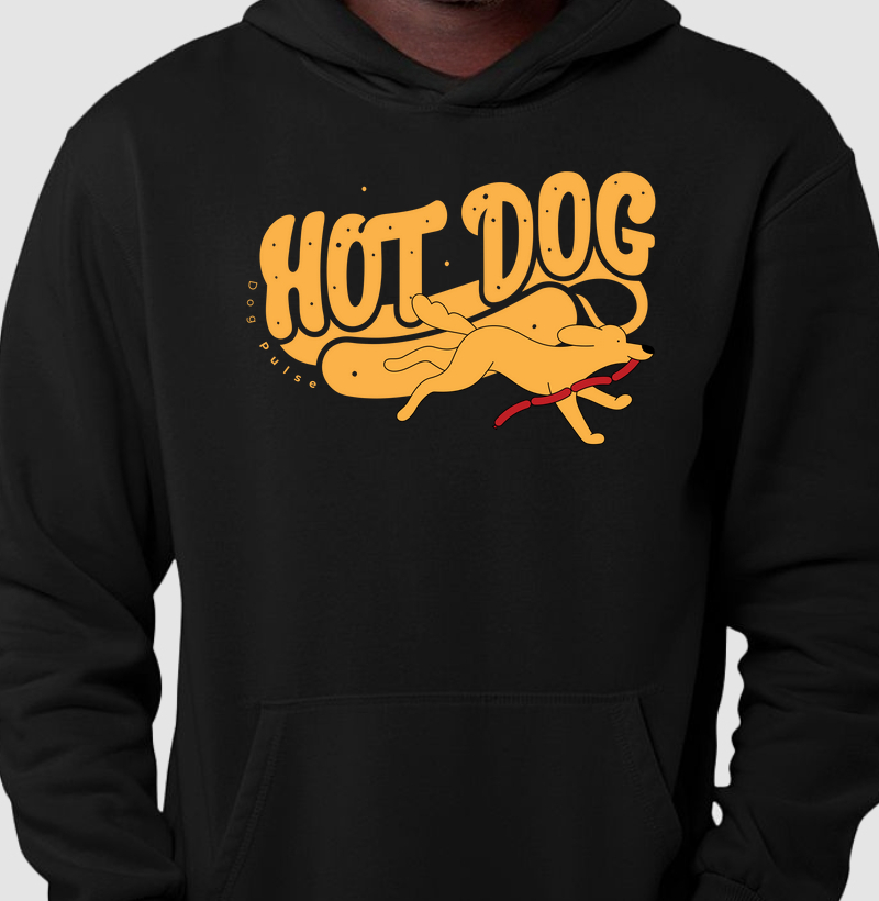 Hoodie Moletom Dog Pulse Hot Dog - Dogão Raiz