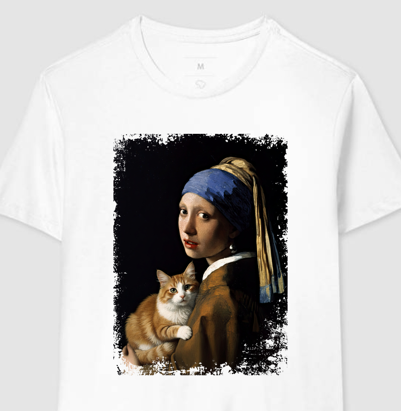 Moça com Brinco e o Gato