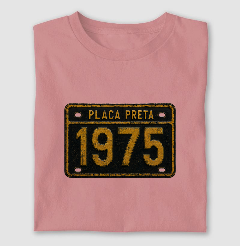 Camiseta Placa Preta 1975