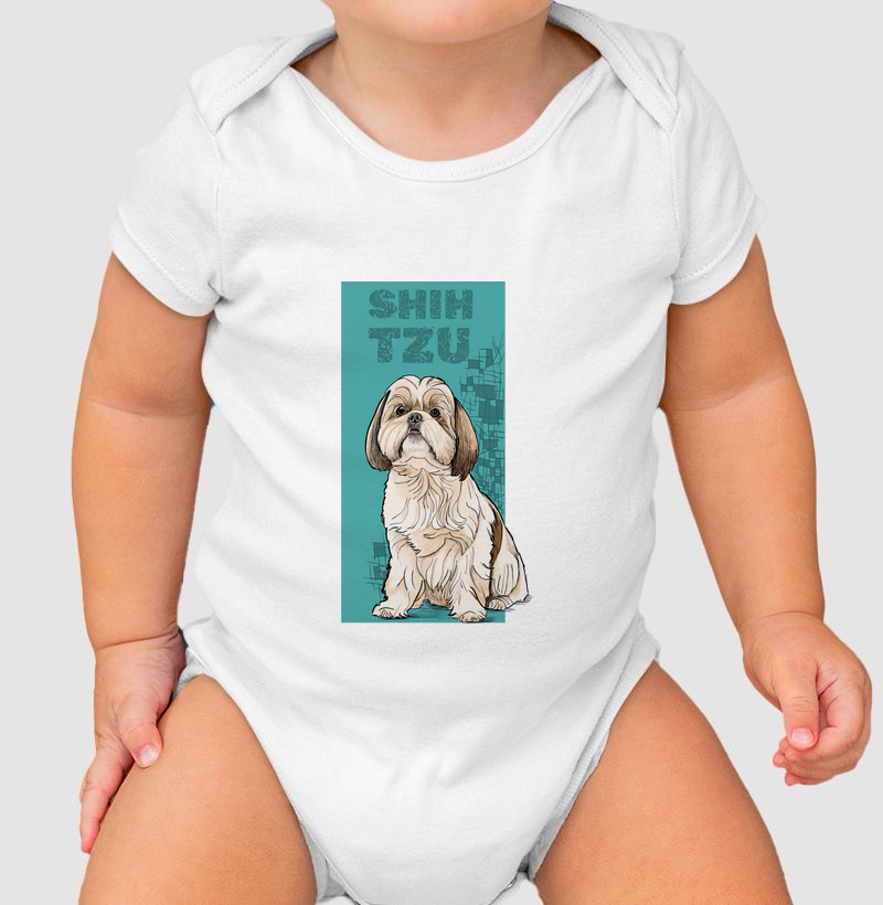 Body Infantil Cachorro Shih Tzu