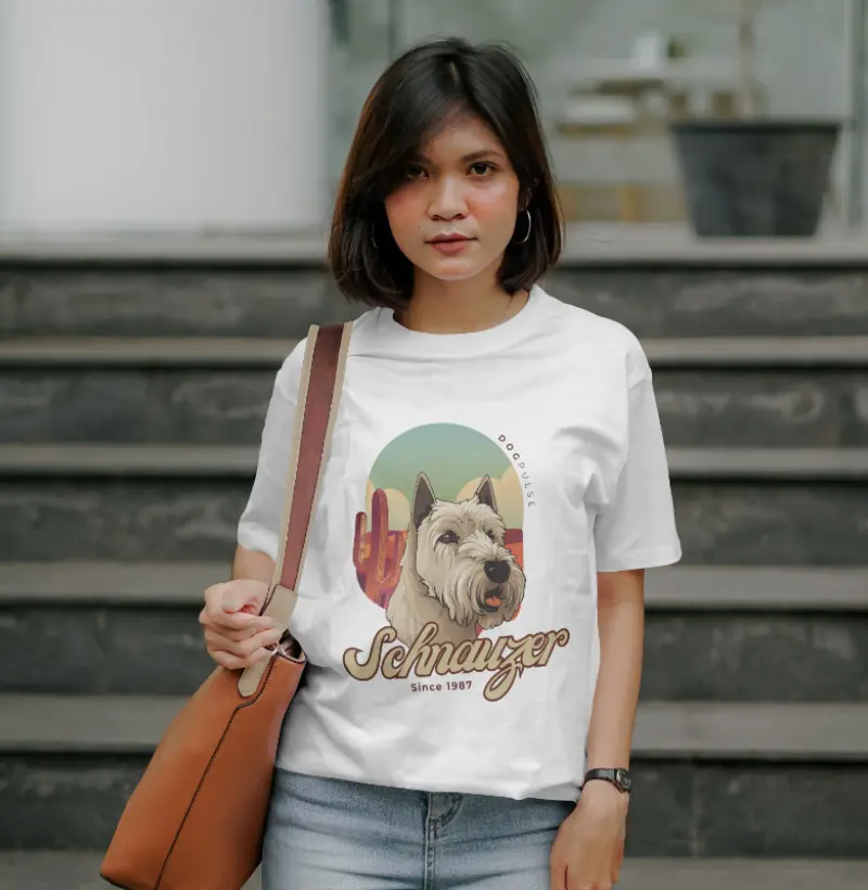 Camiseta Schnauzer Busto Dog Pulse