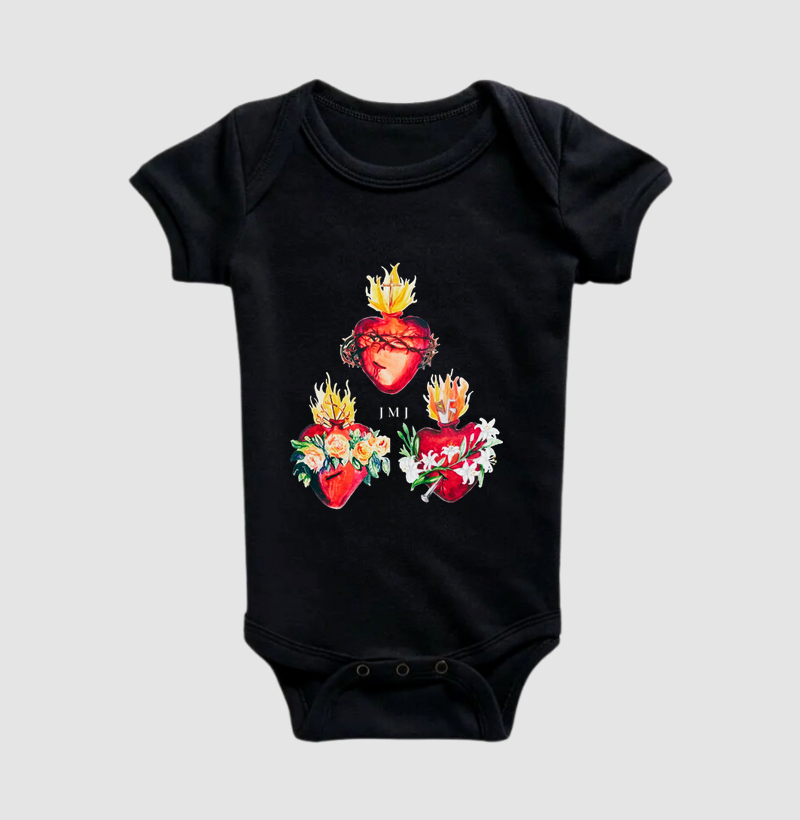 Body Infantil Sagrado Coração de Jesus, Imaculado Coração de Maria e Castíssimo Coração de São José