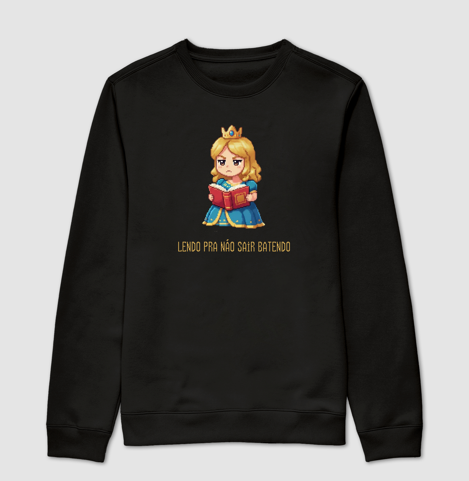 Suéter Moletom Princesa Leitora Reset8Bit