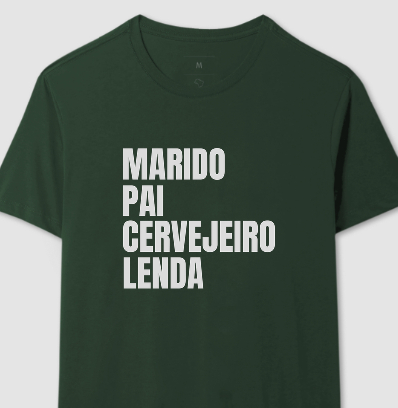 Marido pai cervejeiro lenda - Branco