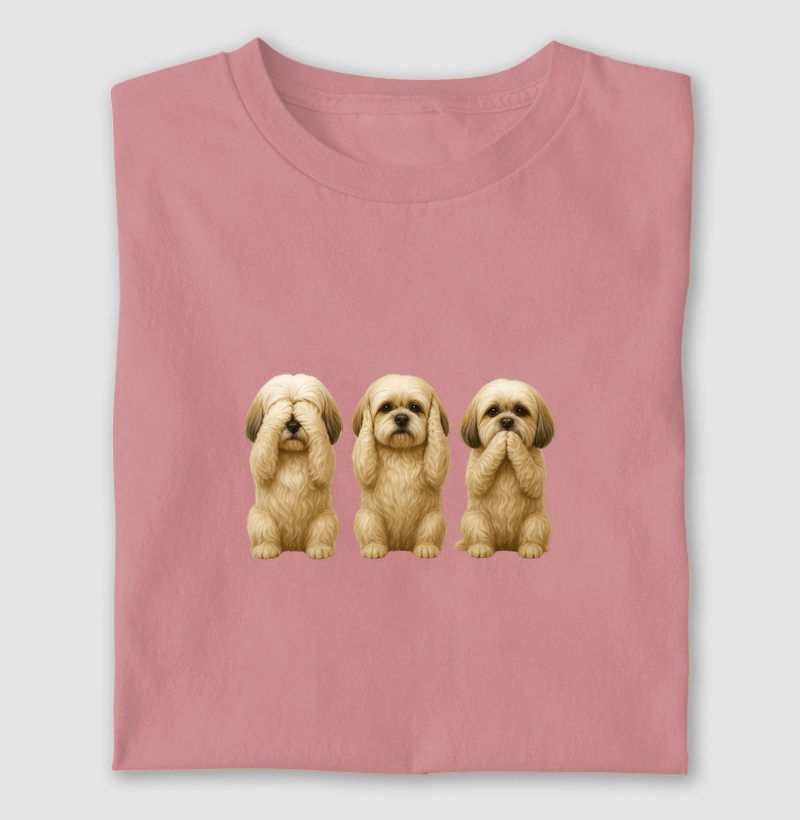 3 cães Lhasa Apsos Sábios