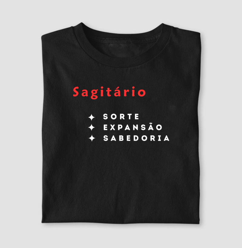 Camiseta Sagitário — Sorte • Expansão • Sabedoria
