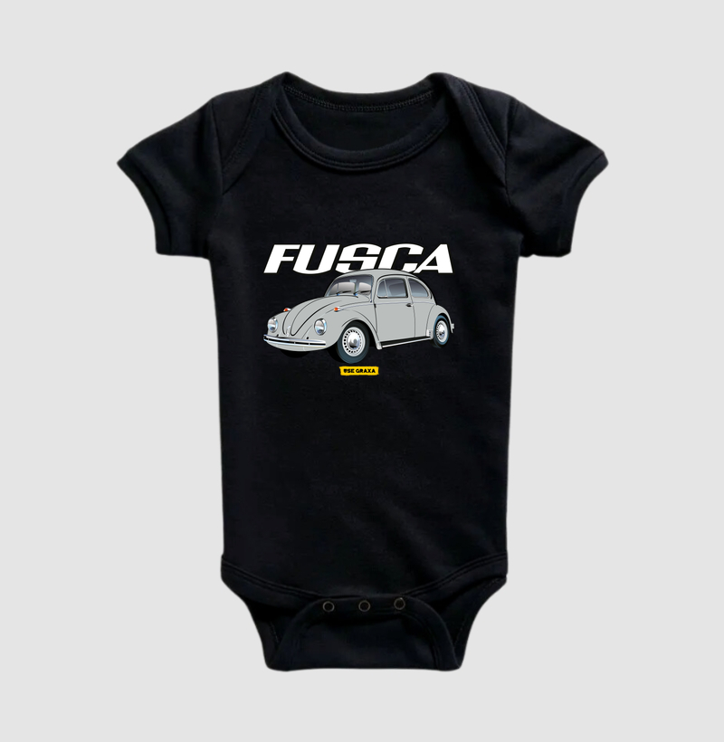 Fusca Cinza Prata Escrita