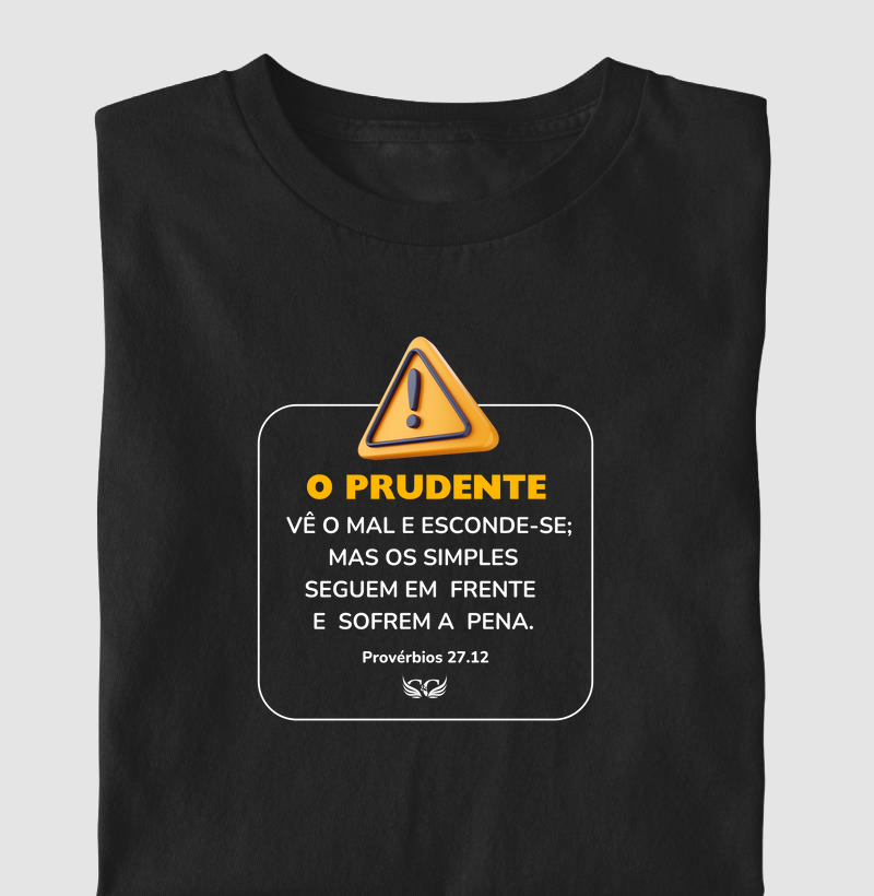 Camiseta Personalizada O Prudente vê o mal e esconde-se