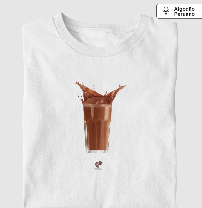 Chocolate copo - Camiseta Algodão Peruano