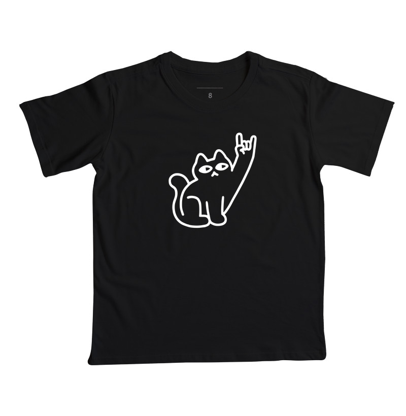 Gatinho gosta de metal - Camiseta Infantil