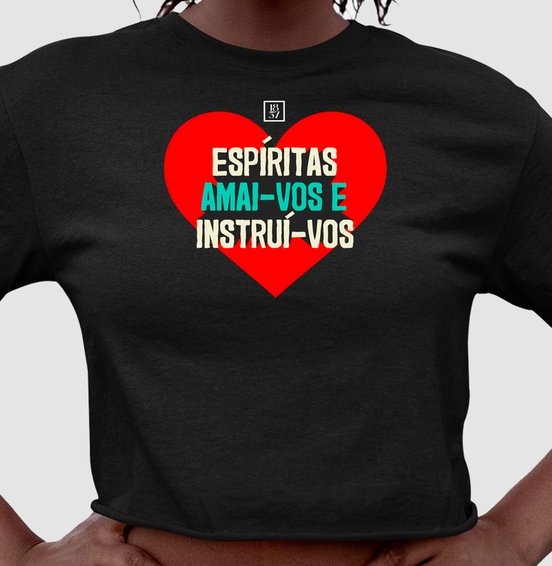 Camiseta Amai-vos e Instrui-vos - Cropped