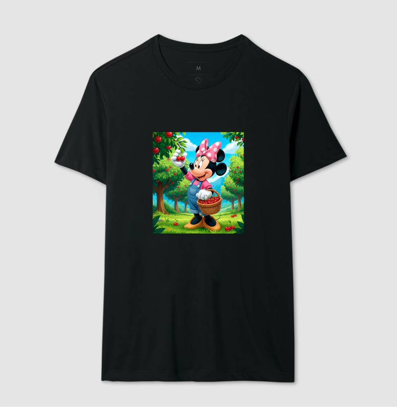 Minnie colhendo maça