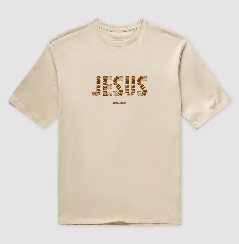 JESUS EU TE AMO - Camiseta Oversized