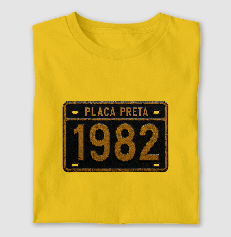 Camiseta Placa Preta 1982